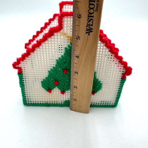 Vintage Christmas napkin holder. Handmade/ handcrafted kitsch kitchen card holde - Picture 6 of 8